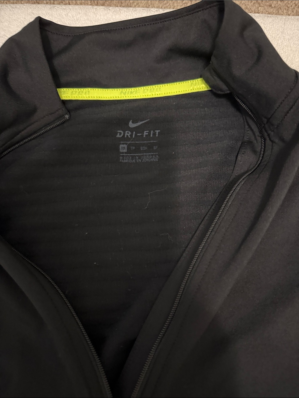 Nike Black Quarter-Zip Long Sleeve Top - Picture 2 of 3